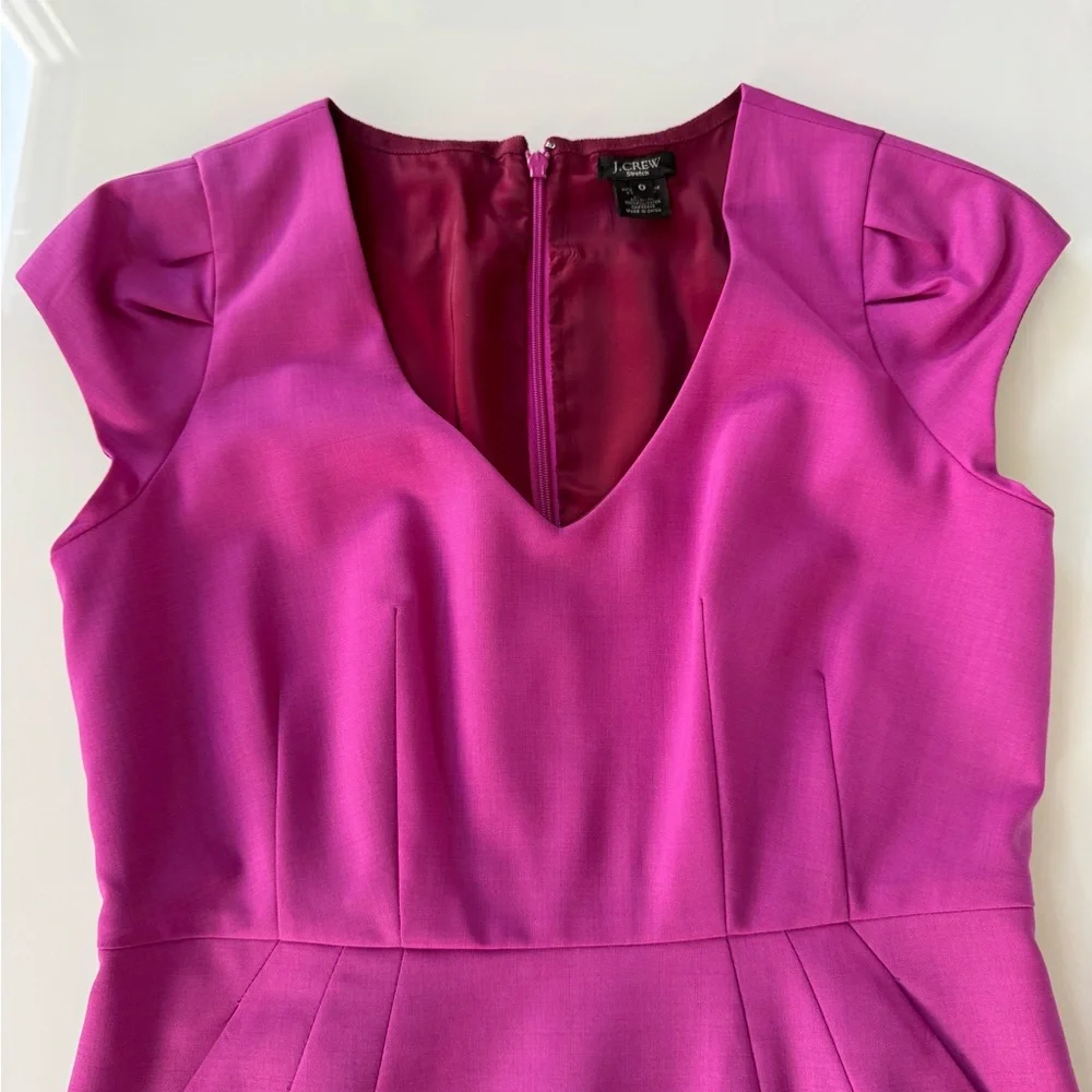 J.Crew Magenta Stretch Sheath Dress Size 0